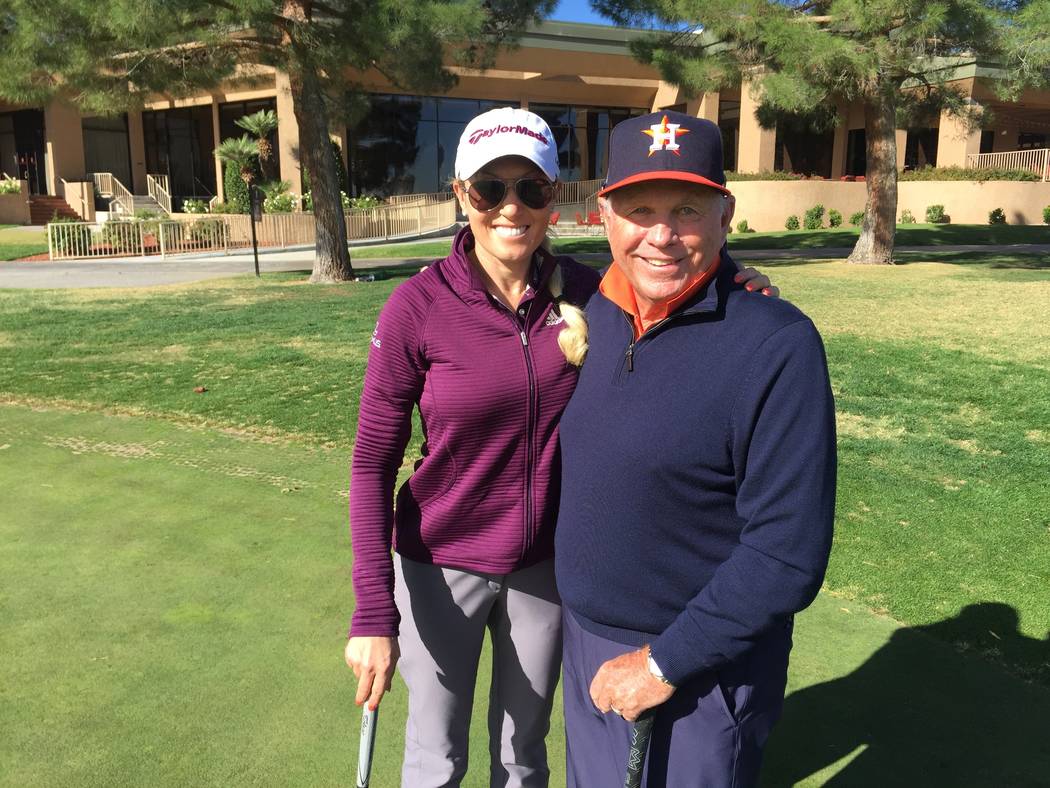 Natalie Gulbis, who hosted her annual charity tournament at Spanish Trail on Tuesday to benefit ...