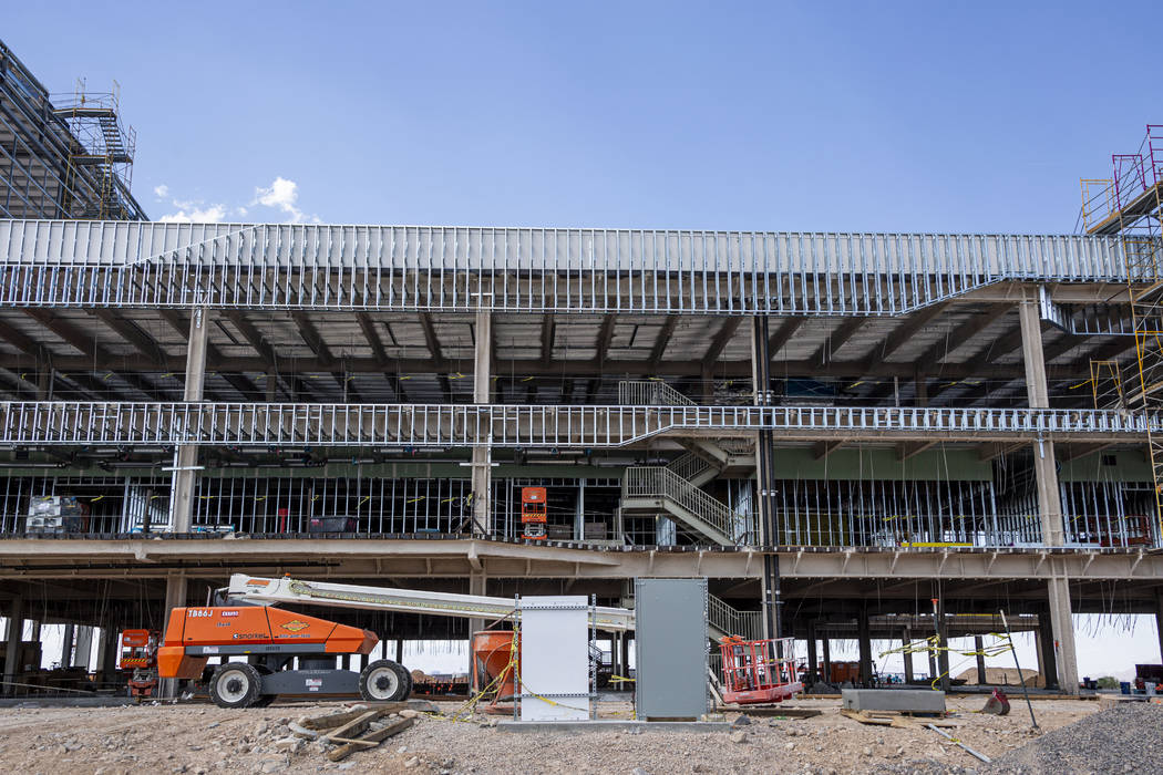 The lobby, theatre, cafe and office spaces under construction of the Raiders' headquarters in H ...