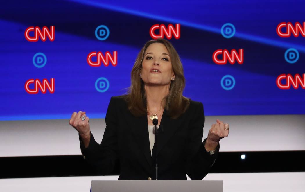 Marianne Williamson participates in the first of two Democratic presidential primary debates ho ...