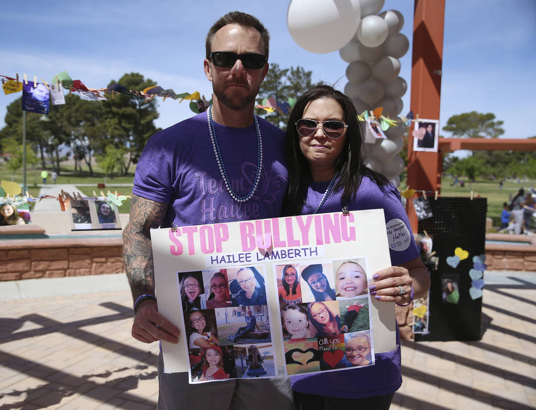 Jason Lamberth, left, and his wife Jennifer, are photographed during the Out of the Darkness Su ...