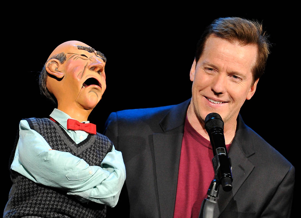 Ventriloquist Jeff Dunham performs with his puppet Walter at Planet Hollywood Resort, Nov. 30, ...