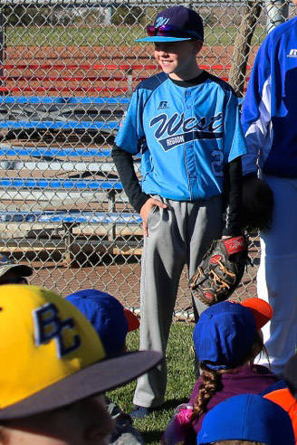 Laura Hubel/Boulder City Review Mountain Ridge Little League player Payton Brooks at the fourth ...