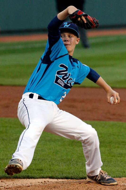 Las Vegas pitcher Austin Kryszczuk delivers during the second inning of a baseball game against ...