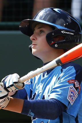 Las Vegas' Zach Hare watches his two-run homerun off Chicago pitcher Cameron Bufford during the ...