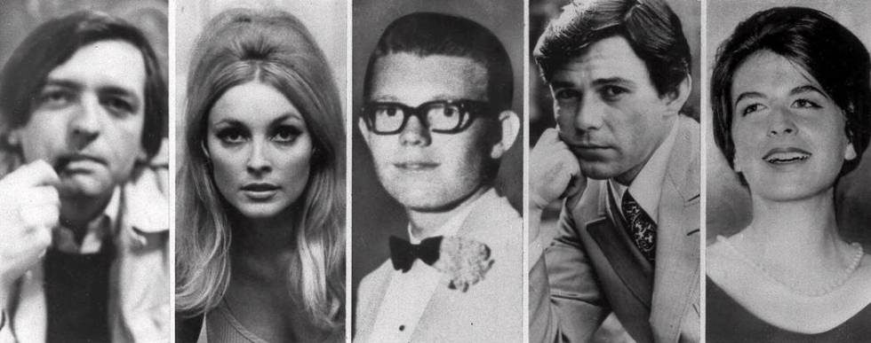 Combo image shows the five victims slain the night of Aug. 9, 1969 at the Benedict Canyon Estat ...