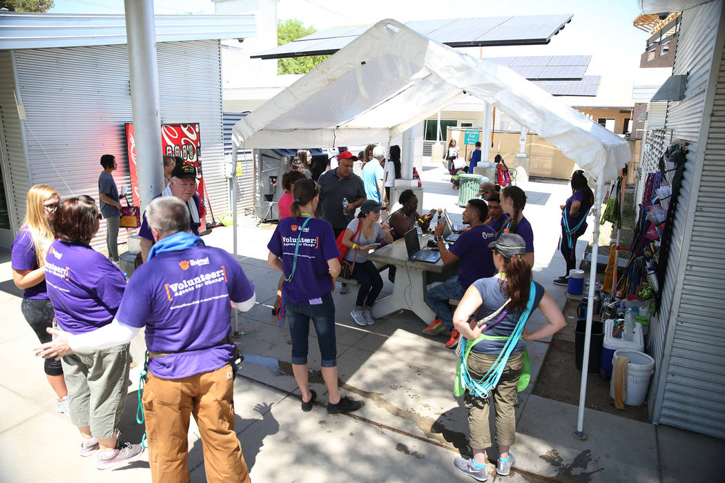 People are processed after finding a dog to adopt during the national Clear the Shelters event ...