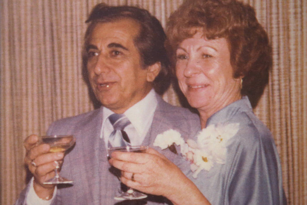 A picture of Joe Baykara, left, 93, and his wife Etta, 91, at their home in Las Vegas, Wednesda ...