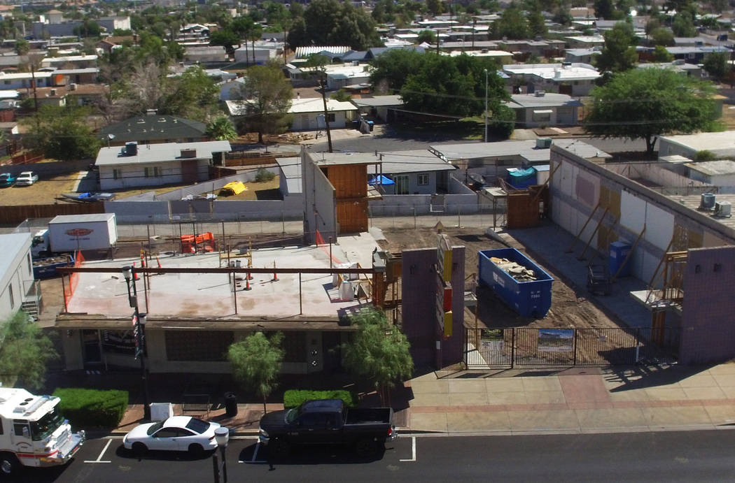 An aerial view of the construction site at South Water Street photographed on Friday, July 26, ...