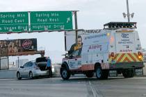 A Freeway Service Patrol member helps a motorist in need on Wednesday, July 31, 2019. (Mick Ake ...