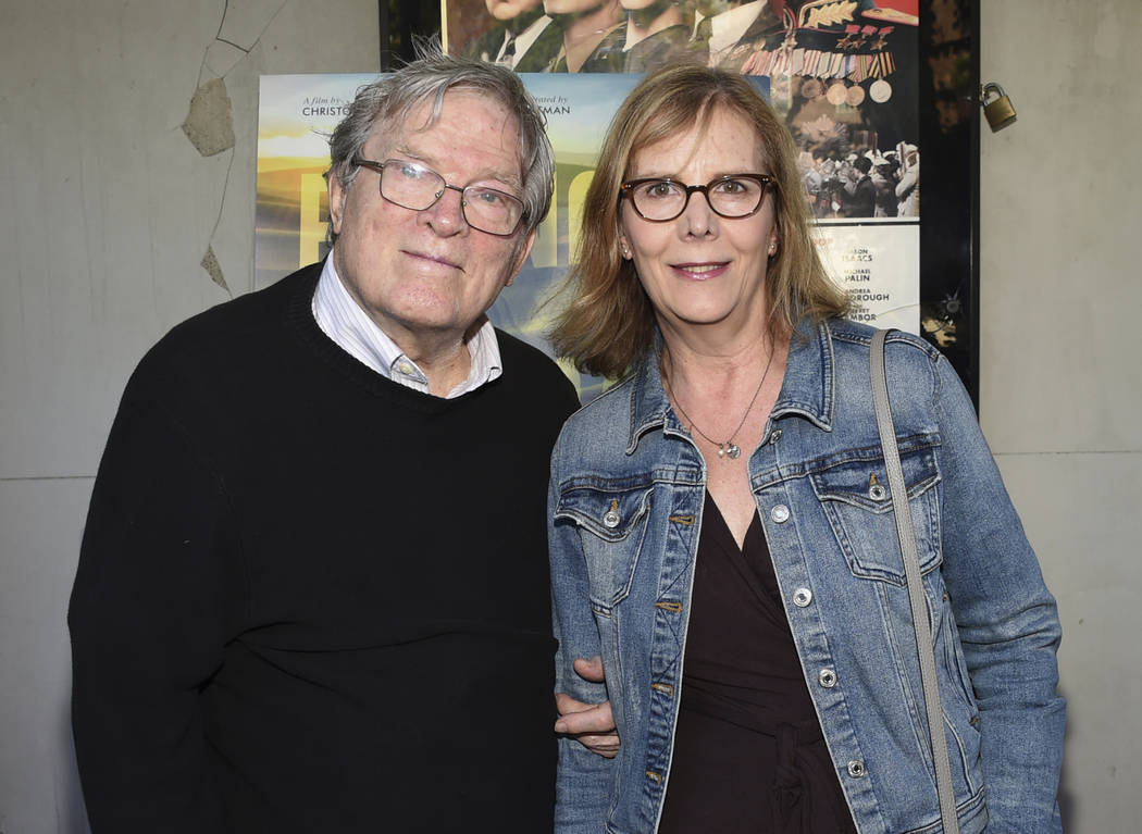 FILE - In this June 14, 2018 file photo, filmmakers D.A. Pennebaker, left, and Chris Hegedus at ...