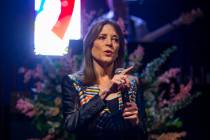 Democratic presidential candidate Marianne Williamson speaks to the congregation during a campa ...