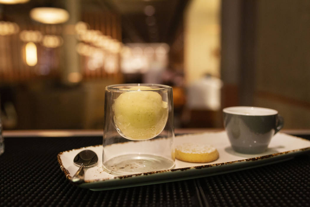 The Factory Kitchen's homemade ice cream made for their affogato at The Venetian, in Las Vegas ...