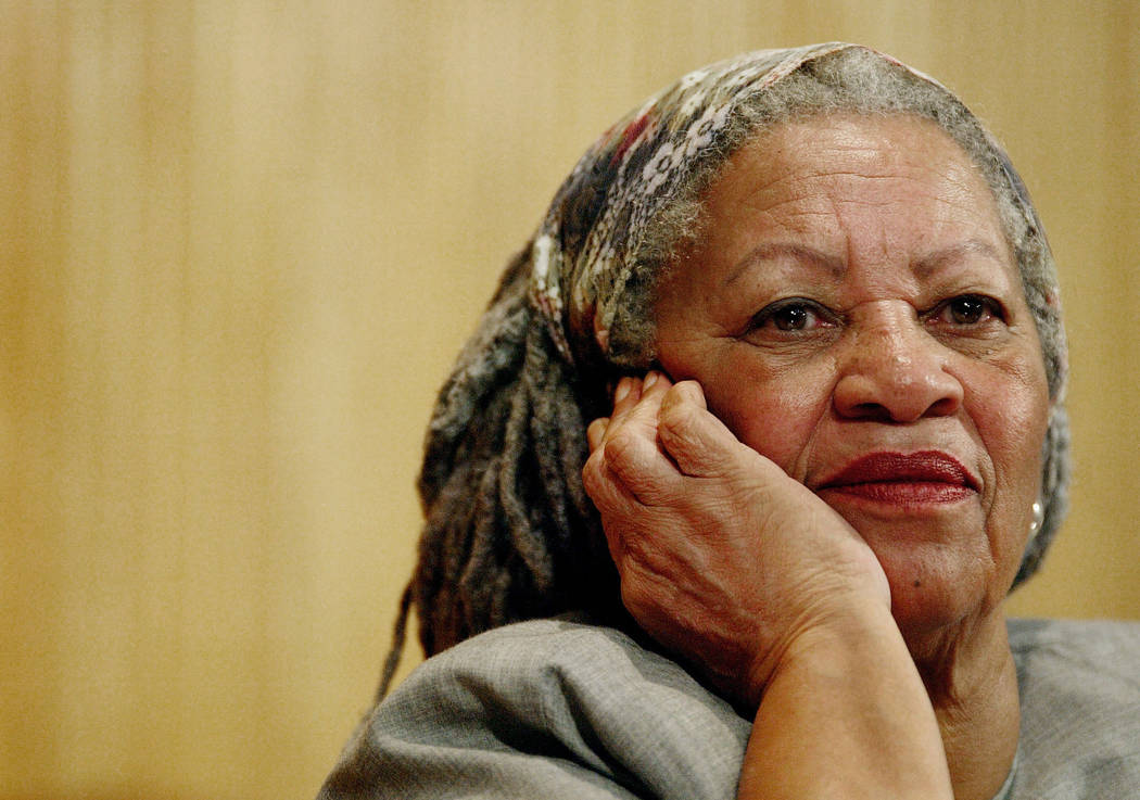 Author Toni Morrison listens to Mexico's Carlos Monsivais during the Julio Cortazar professorsh ...