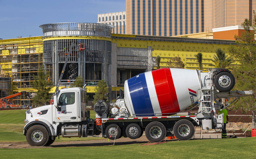 Work continues at the Wynn convention center and Wynn Golf Club on Tuesday, July 30, 2019, in L ...