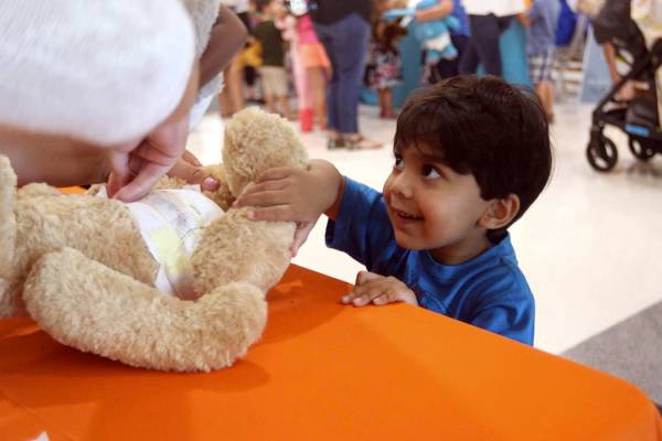 Centennial Hills Hospital in Las Vegas hosted its 11th annual Teddy Bear Clinic Wednesday. (Mat ...