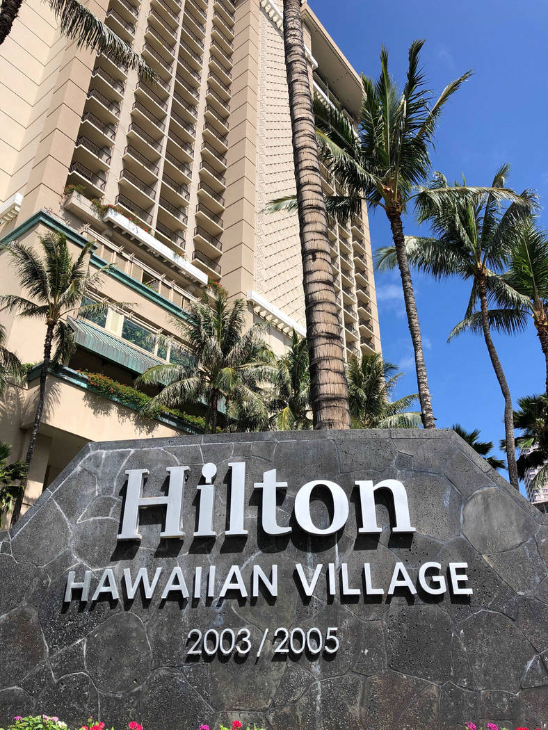 The Grand Waikikian at Hilton Hawaiian Village is shown in Honolulu on Wednesday, Aug. 7, 2019. ...