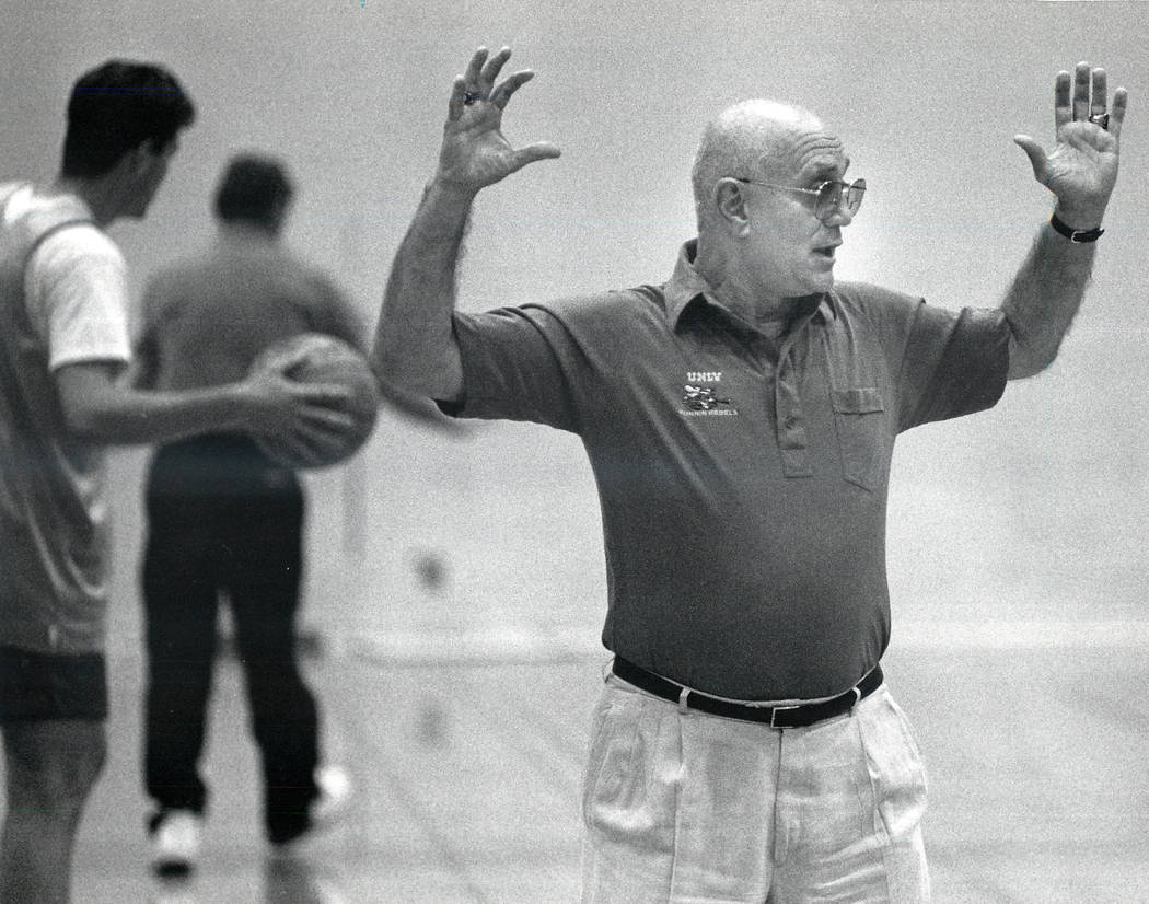 Jerry Tarkanian, shown on Oct. 15, 1991, was an American basketball coach. He coached college b ...