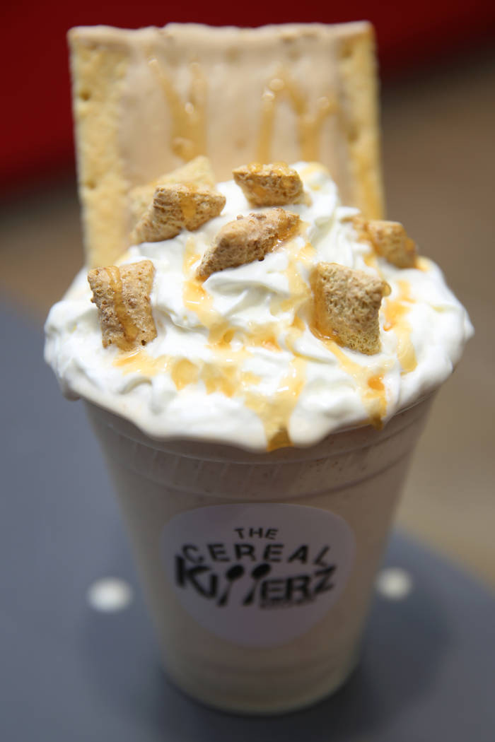 A brown sugar cinnamon pop tart shake is prepared at The Cereal Killerz Kitchen inside the Gall ...