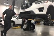 Findlay Mazda technician Tony Tinnell can’t imagine working anywhere else. (Findlay)