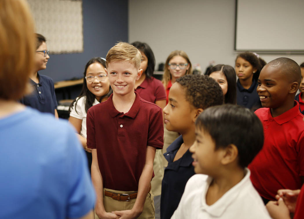 Legacy Traditional School students participate in their Mozart preforming arts class during the ...