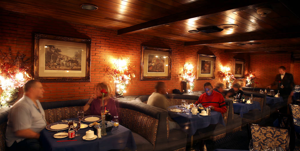 Hugo's Cellar restaurant inside the Four Queens in downtown Las Vegas. (John Gurzinski/Las Vega ...