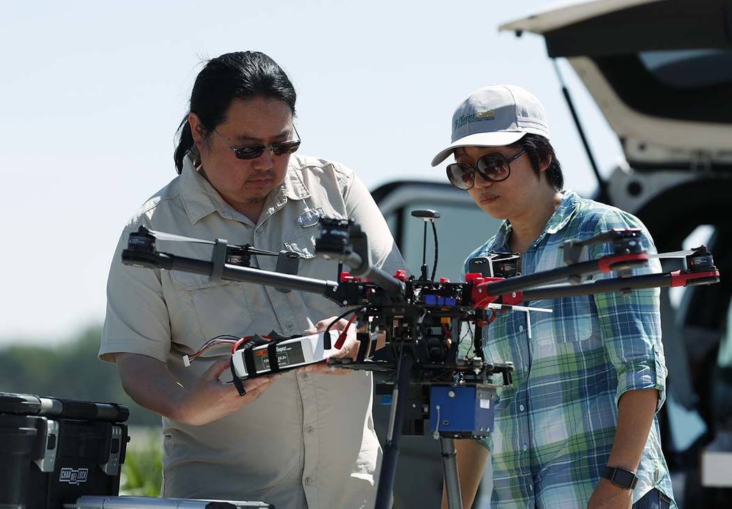 In this Thursday, July 11, 2019, photograph, United States Department of Agriculture engineerin ...