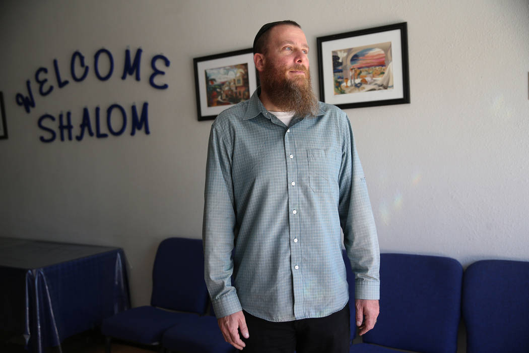 Rabbi Jered Hundley poses inside the Lev HaShem Messianic Synagogue in Las Vegas, Tuesday, Aug. ...