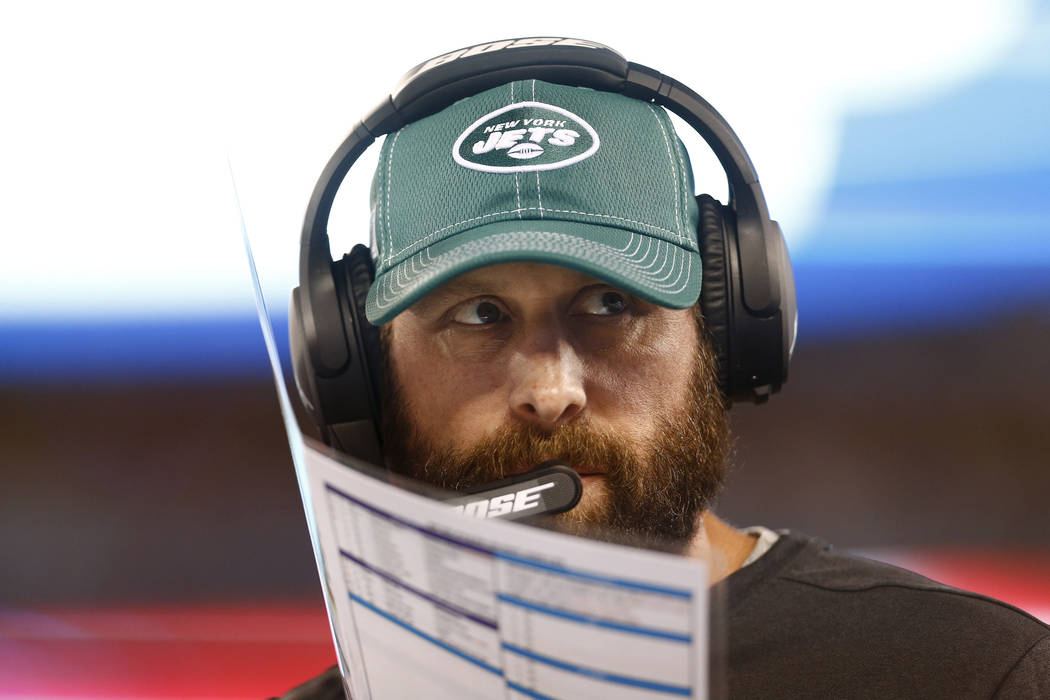 New York Jets coach Adam Gase watches his team play during the second half of a preseason NFL f ...