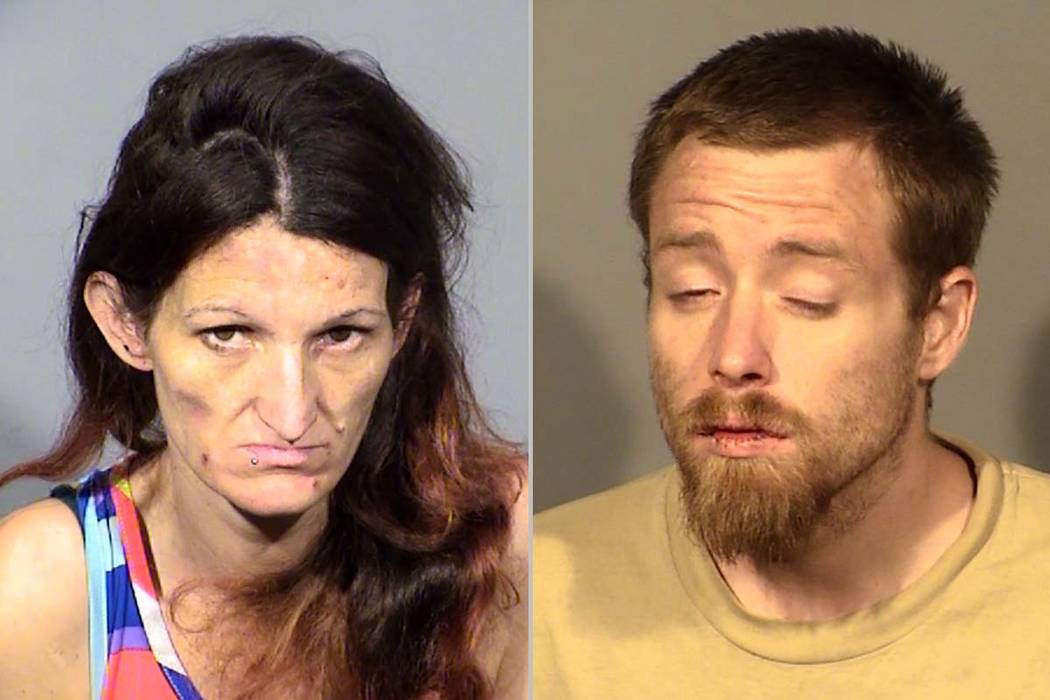 Cyrstal Girardot, left, and Robert Sorola were arrested Aug. 2. (Las Vegas Metropolitan Police ...