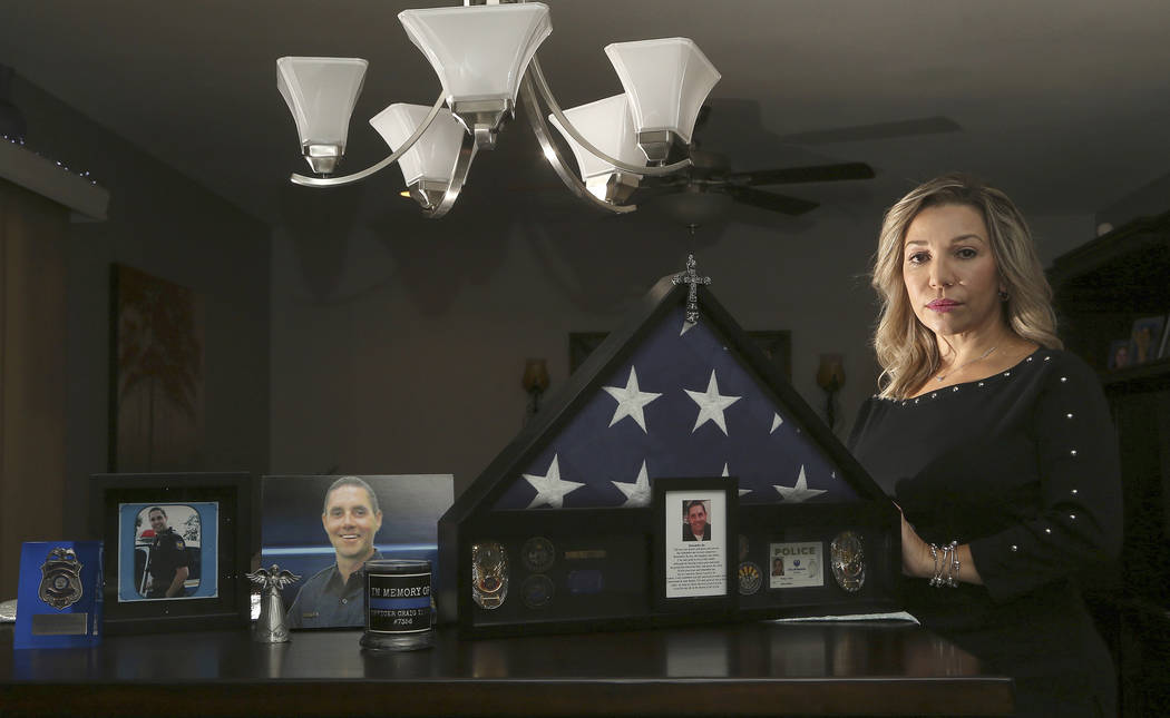 Rebecca Tiger, a former Phoenix police officer, is the widow of Craig Tiger, a Phoenix police o ...