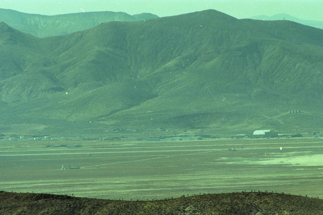 Groom Lake where the secret military facility popularly known as "Area 51" is located, is seen ...