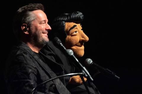 Terry Fator performs with his Dean Martin puppet, part of his show, “An Evening With the Star ...