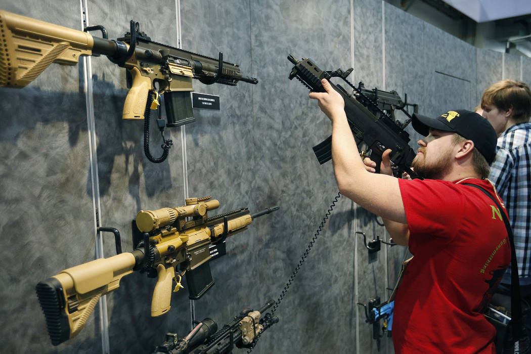 The Shooting, Hunting and Outdoor Trade Show in Las Vegas. (AP Photo/John Locher)