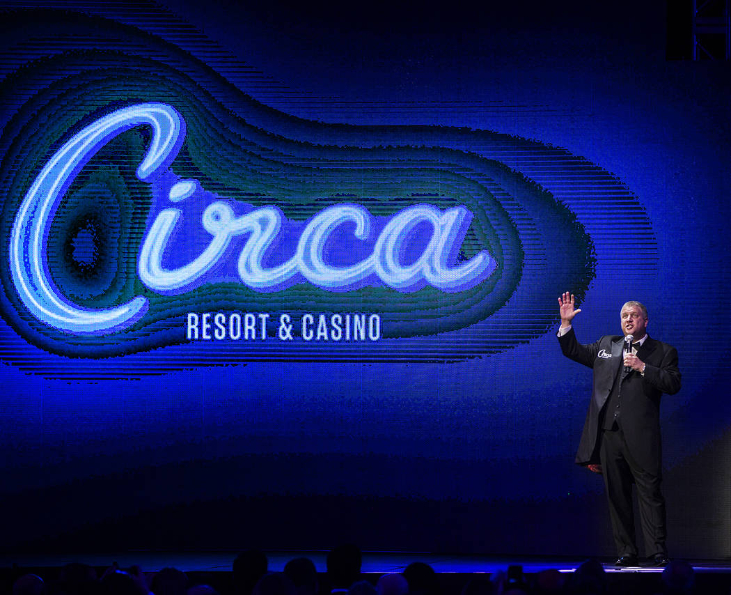 Developer Derek Stevens speaks during an event to announce his new downtown Las Vegas project C ...