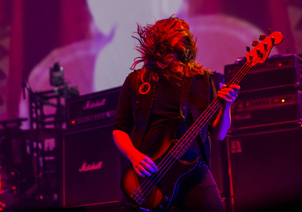 Haz Wheaton, of Electric Wizard, performs at the Mandalay Bay Events Center during the Psycho L ...