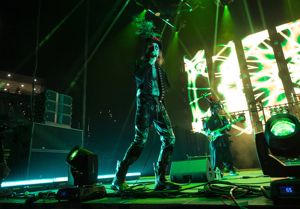 Arthur Brown of The Crazy World of Arthur Brown performs at the Mandalay Bay Events Center duri ...