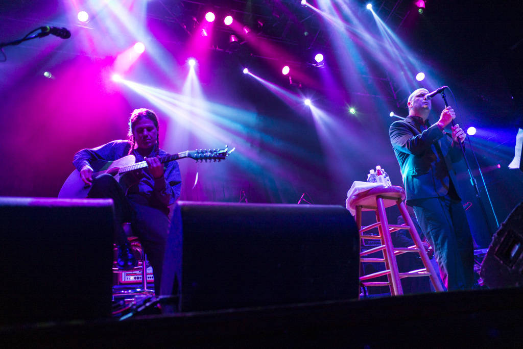 Philip Anselmo, right, performs with his new band, En Minor, at House of Blues during the Psych ...