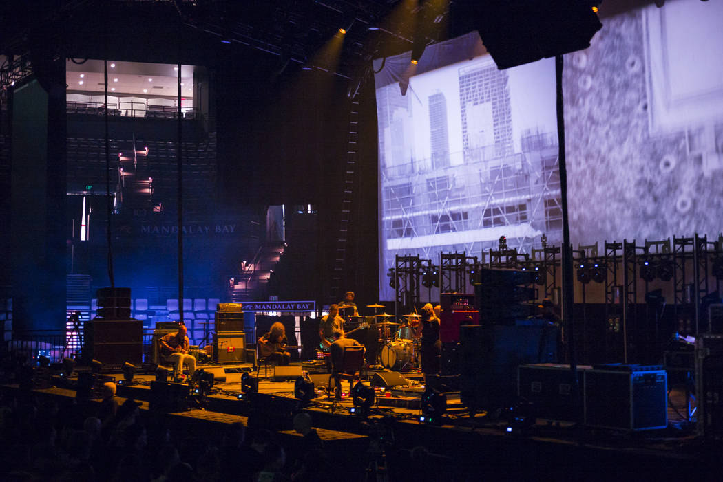 Godspeed You! Black Emperor performs at the Mandalay Bay Events Center during the Psycho Las Ve ...