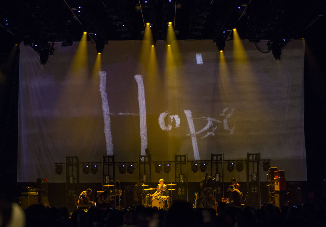 Godspeed You! Black Emperor performs at the Mandalay Bay Events Center during the Psycho Las Ve ...