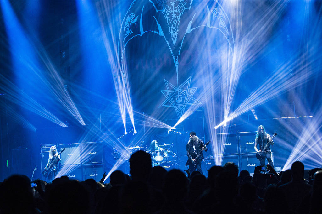 Triumph of Death performs at the Mandalay Bay Events Center during the Psycho Las Vegas music f ...