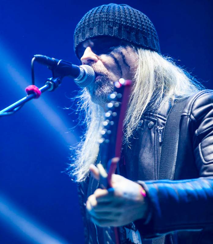 Thomas Gabriel Fischer, or Tom G. Warrior, of Triumph of Death, performs at the Mandalay Bay Ev ...