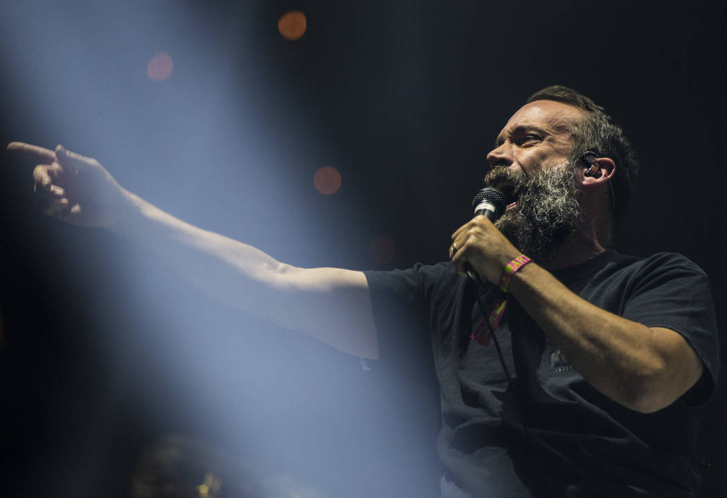 Neil Fallon, of Clutch, performs at the Mandalay Bay Events Center during the Psycho Las Vegas ...