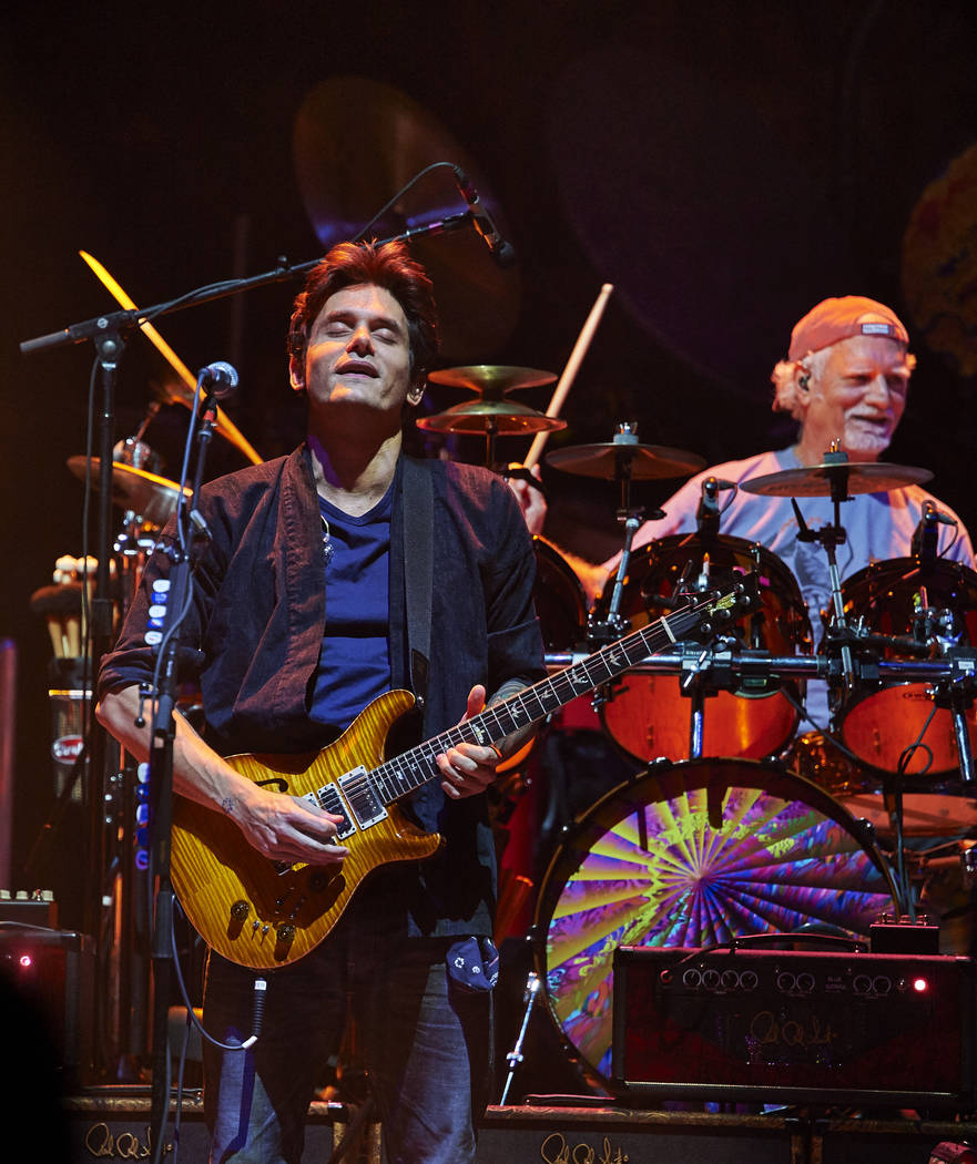 Seen here John Mayer, Bill Kreutzmann of Dead & Company in concert at New York's Madis ...