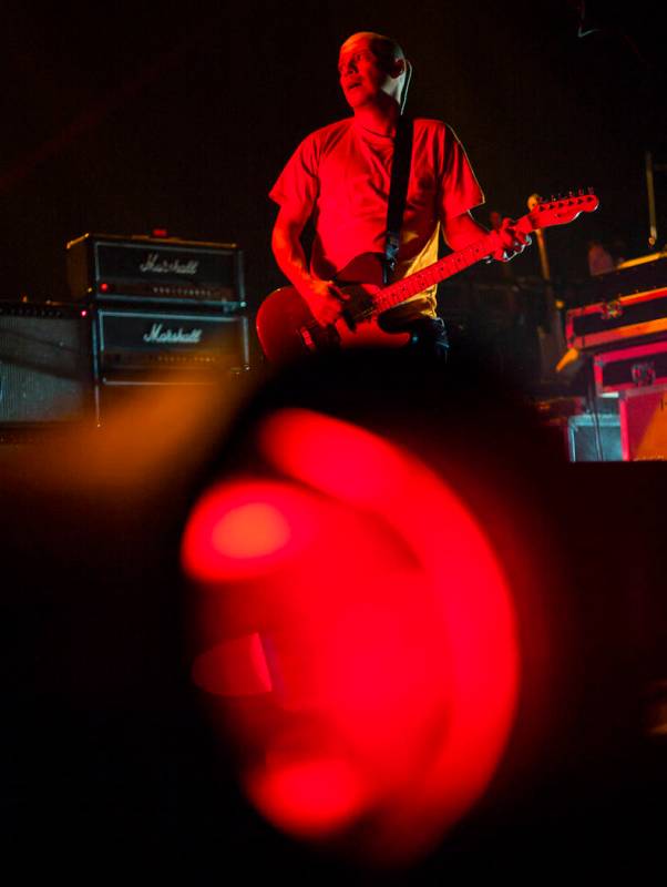 Stuart Braithwaite, of Mogwai, performs at the Mandalay Bay Events Center during the Psycho Las ...