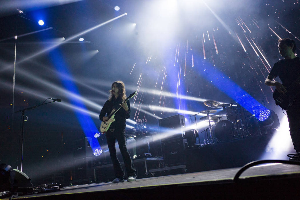 Opeth performs at the Mandalay Bay Events Center during the Psycho Las Vegas music festival in ...