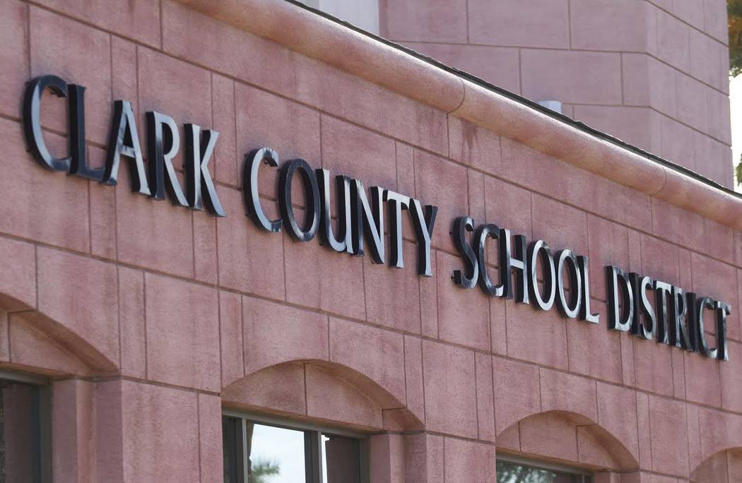 Clark County School District headquarters on West Sahara Avenue in Las Vegas. (Review-Journal f ...