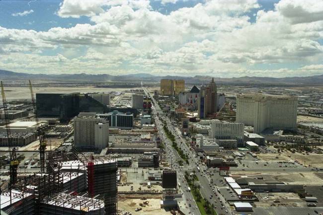This is what the Strip looked like from above in April 1999, five months before the resort offi ...