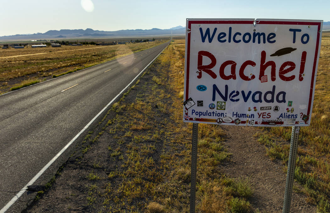 The town of Rachel will be a gathering site for the upcoming "Storm Area 51" in September. (L.E ...