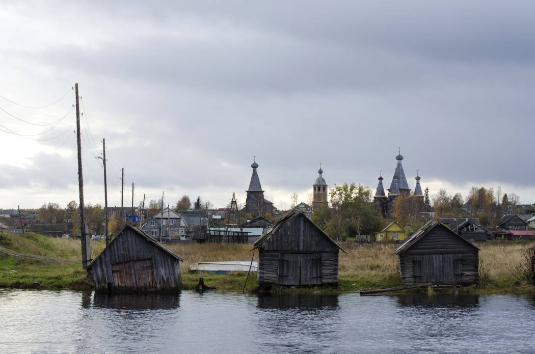 This photo taken on Oct. 7, 2018, shows a village of Nyonoksa, northwestern Russia. The Aug. 8, ...