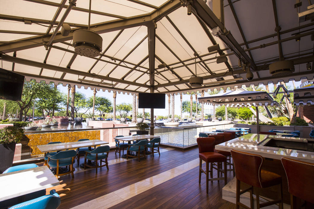 A view of the outdoor patio at Terra Rossa at Red Rock Resort in Las Vegas on Wednesday, Aug. 1 ...